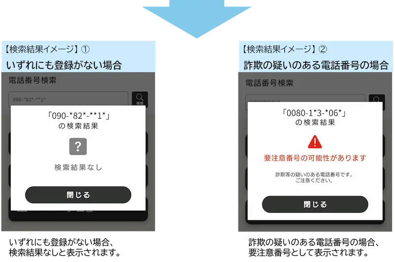 android版 電話番号検索画面②